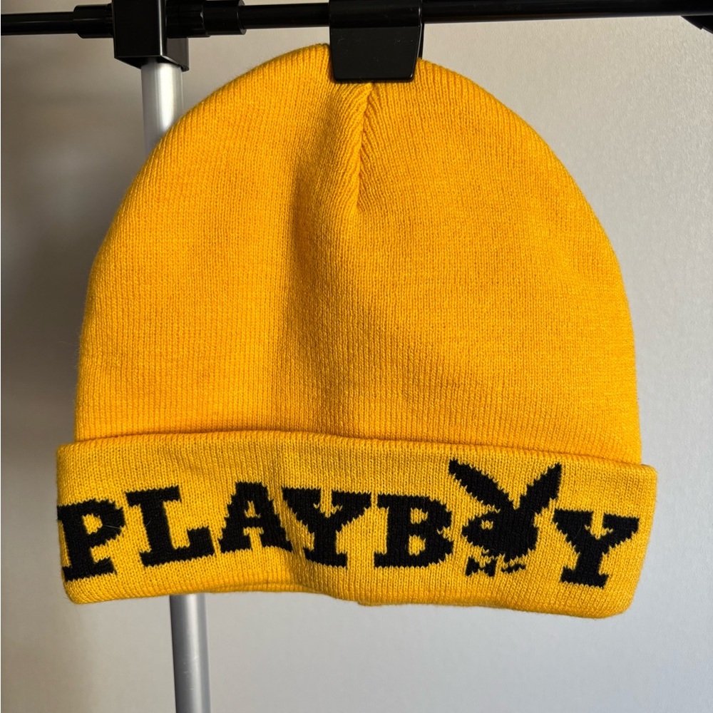 PLAYBOY Vibrant Yellow Knit Hat